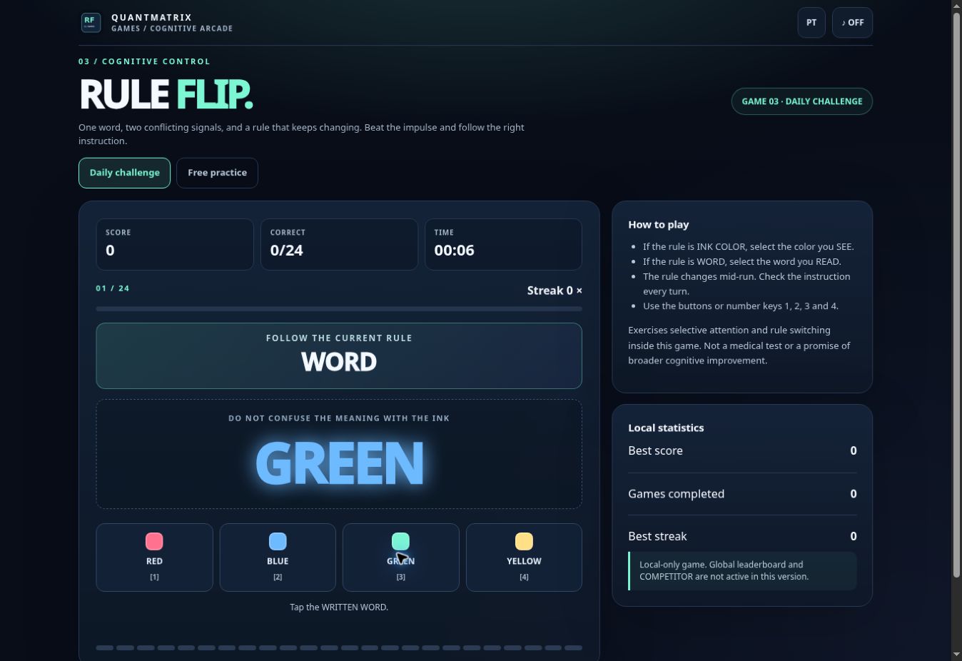 Real RULE FLIP gameplay screenshot 2: active challenge
