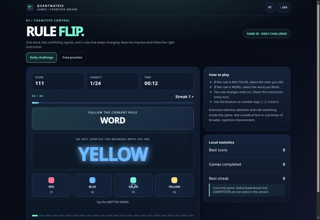 Real RULE FLIP gameplay screenshot 3: round feedback